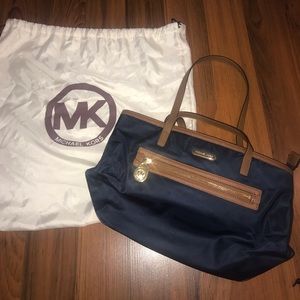 Used Navy Nylon Michael Kors handbag